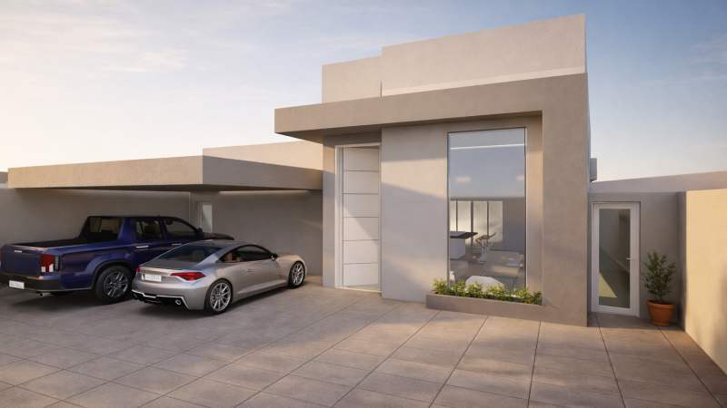 Render fachada Casa Atibaia Render fachada Casa Atibaia